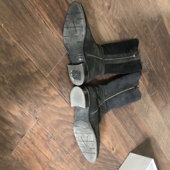 Aquatalia Nicollete Suede/Elastic Boots in Black Size 8.5 - Picture 2 of 4